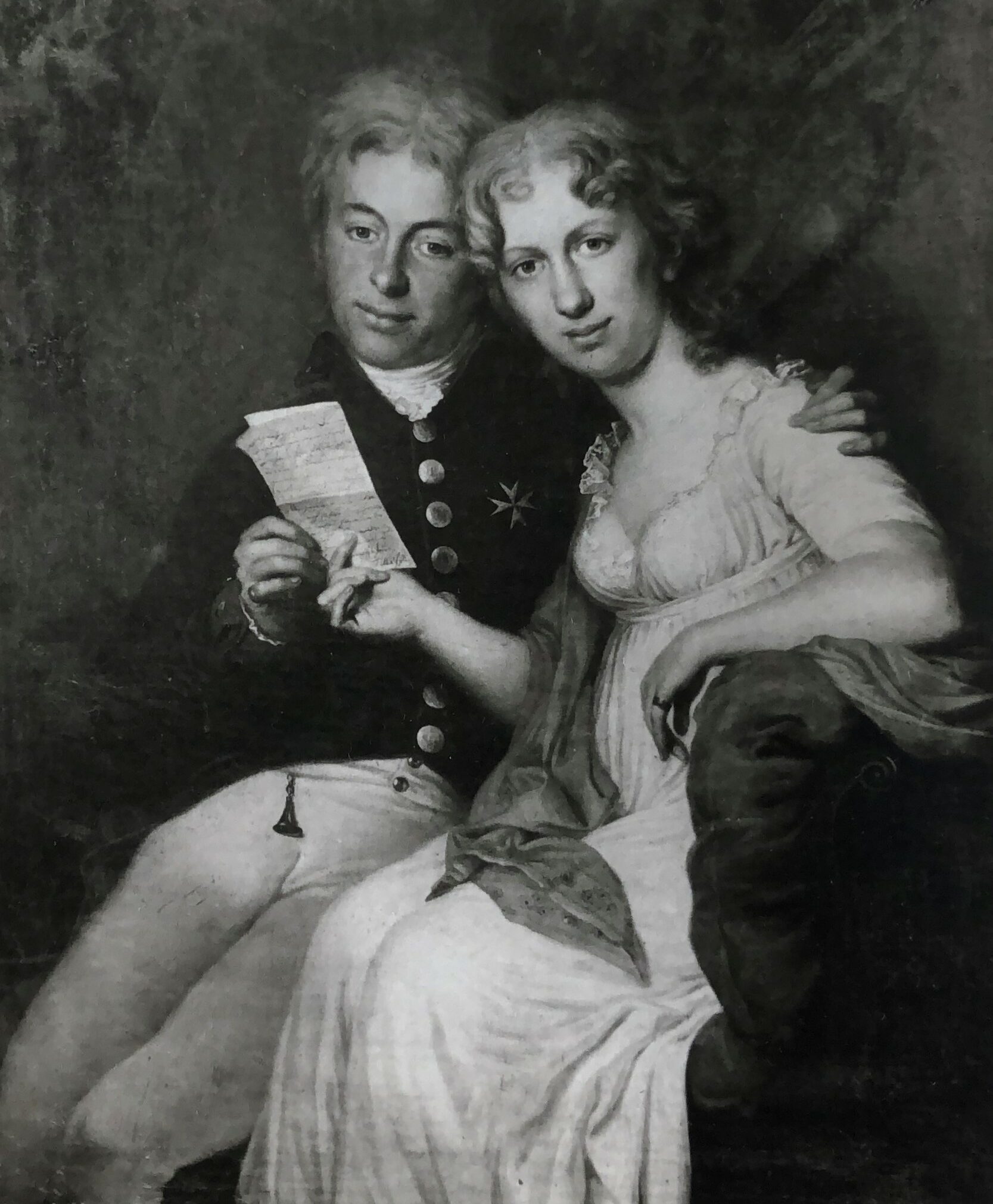 Johann Friedrich Karl II und Caroline von Hirschfeld, Gemälde von G.F.A. Schöner