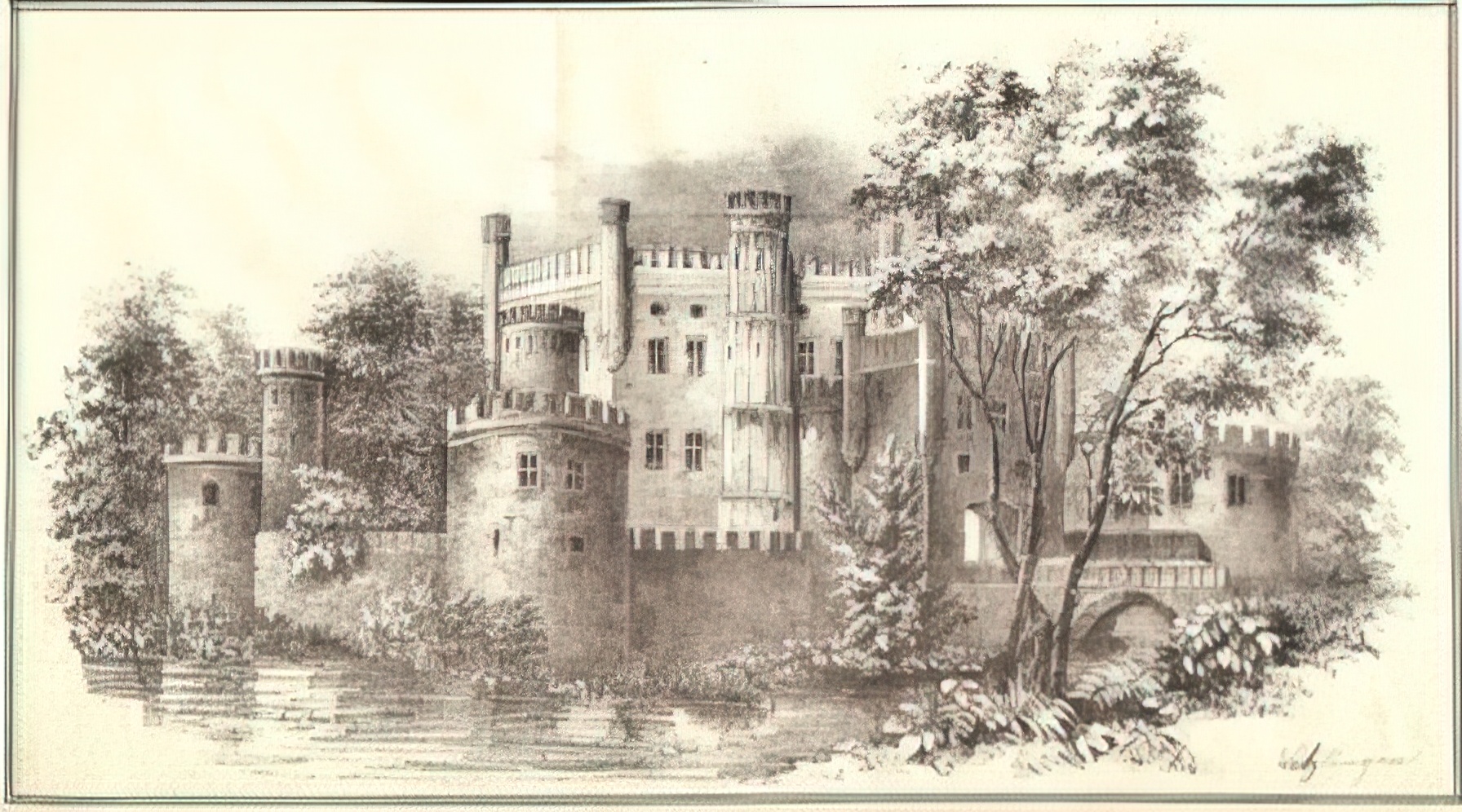 Jagdschloss Letzlingen nach der Umgestaltung 1844 Jagdschloss Letzlingen nach der Umgestaltung 1844