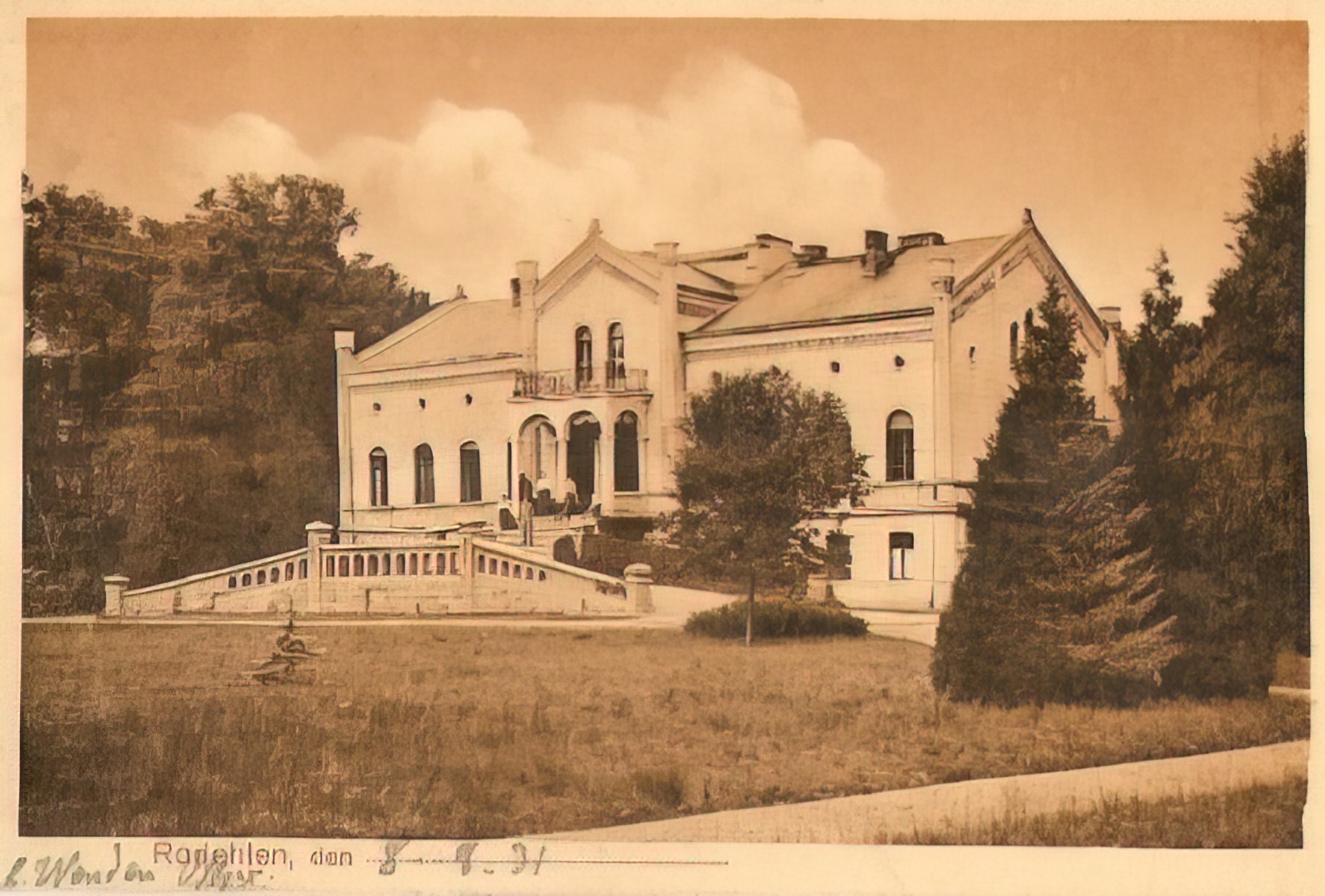 Gutshaus Wittenmoor nach dem Umbau 1858 - Lithografie bei Duncker