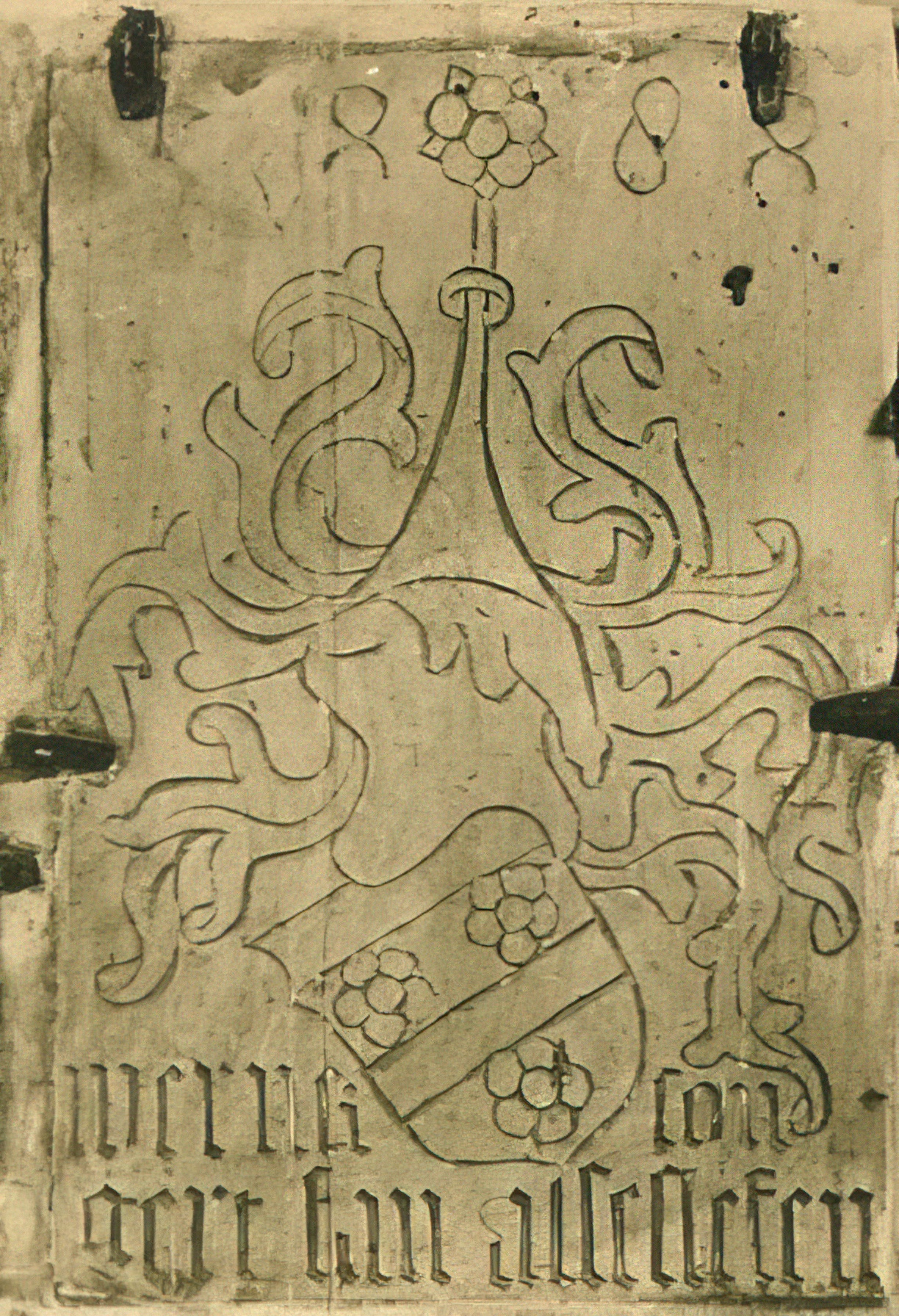 Wappenstein für Werner II. von Alvensleben von 1484, Nicolaikirche: Wappenstein für Werner II. von Alvensleben von 1484, Nicolaikirche: